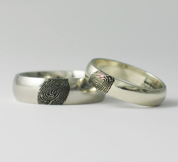 Fingerprint Wedding Rings