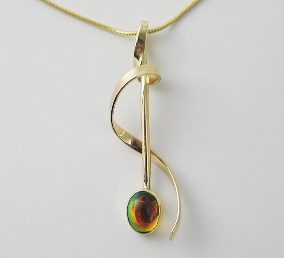 Gold Organic Pendant