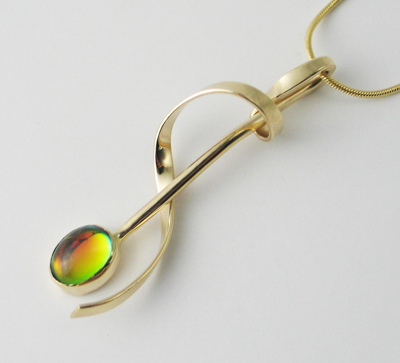 Gold Organic Pendant