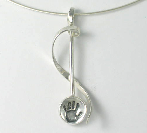 Organic Handprint Pendant