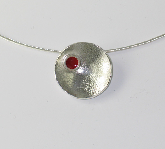 Small Circle Red Pendant